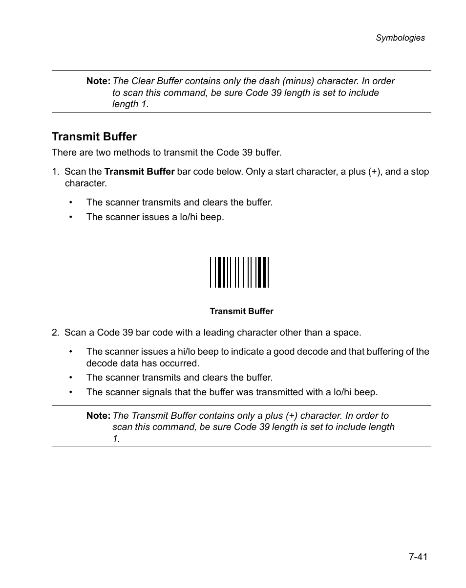 Transmit buffer | Wasp Bar Code WPS100 User Manual | Page 161 / 466