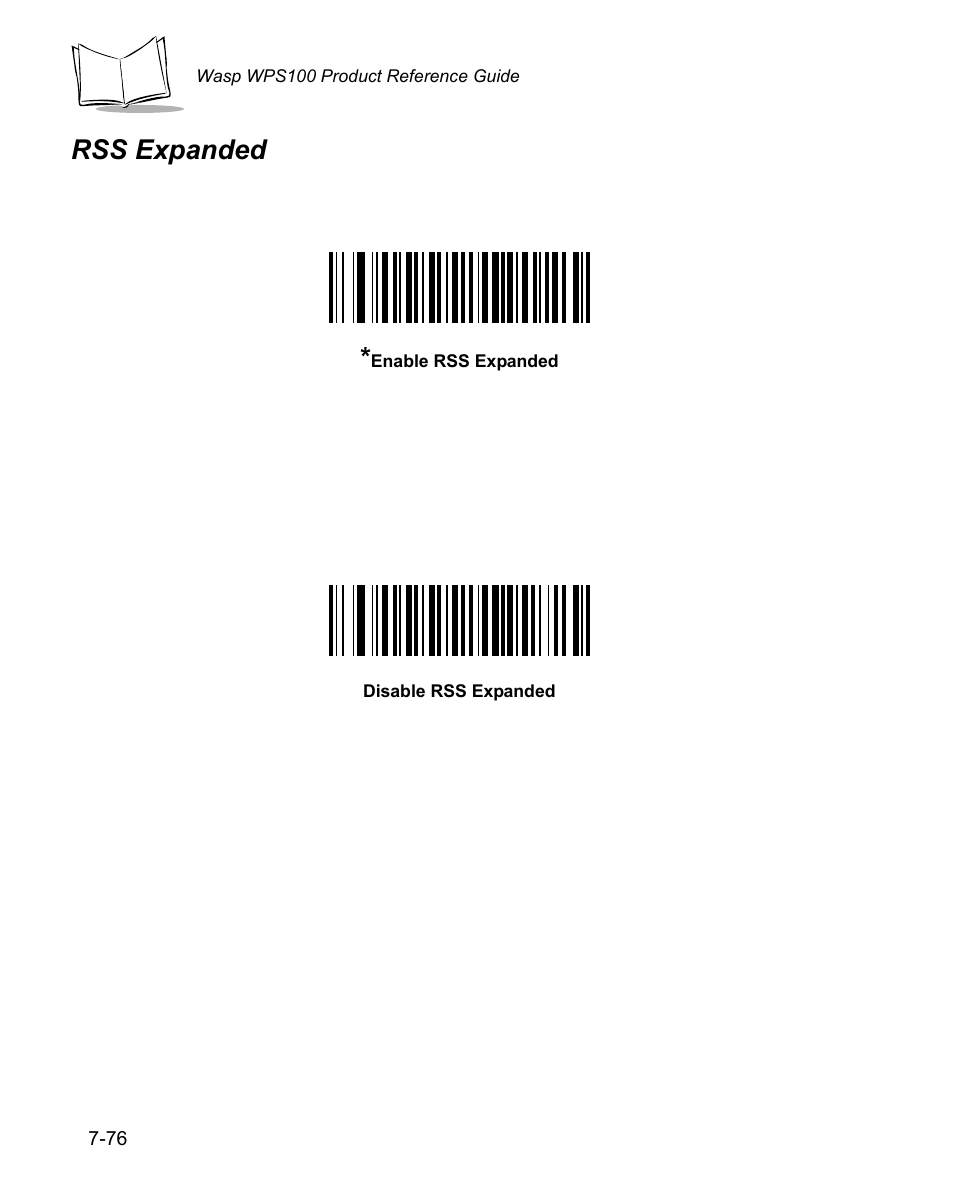 Rss expanded, Rss expanded -76 | Wasp Bar Code WPS100 User Manual | Page 196 / 466