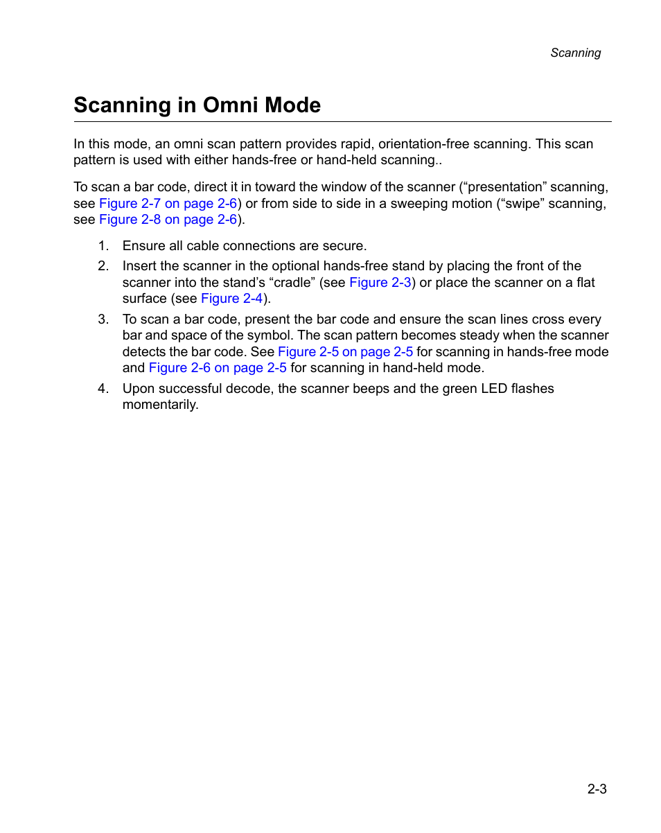 Scanning in omni mode, Scanning in omni mode -3 | Wasp Bar Code WPS100 User Manual | Page 23 / 466