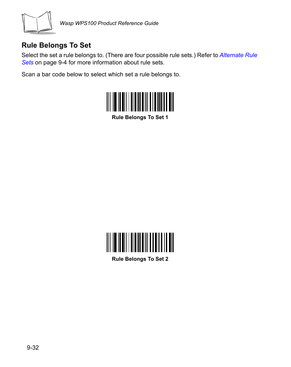 Rule belongs to set | Wasp Bar Code WPS100 User Manual | Page 250 / 466