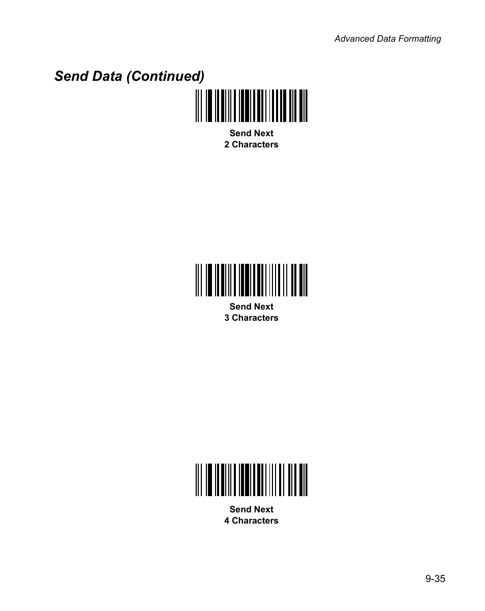 Send data (continued) | Wasp Bar Code WPS100 User Manual | Page 253 / 466