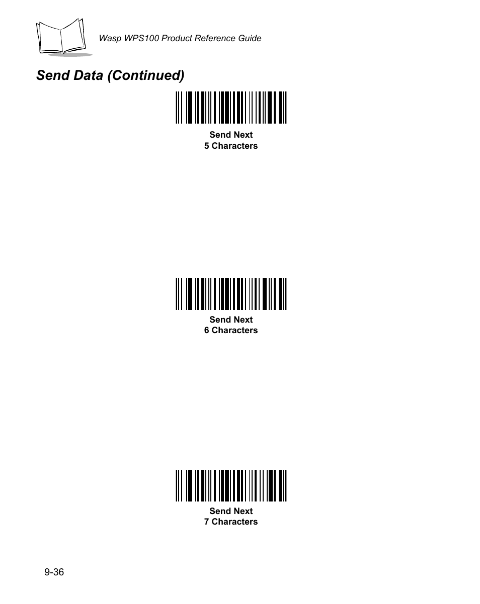 Send data (continued) | Wasp Bar Code WPS100 User Manual | Page 254 / 466