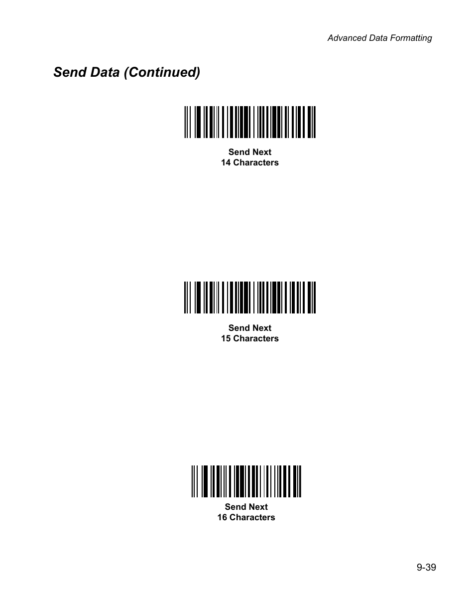 Send data (continued) | Wasp Bar Code WPS100 User Manual | Page 257 / 466