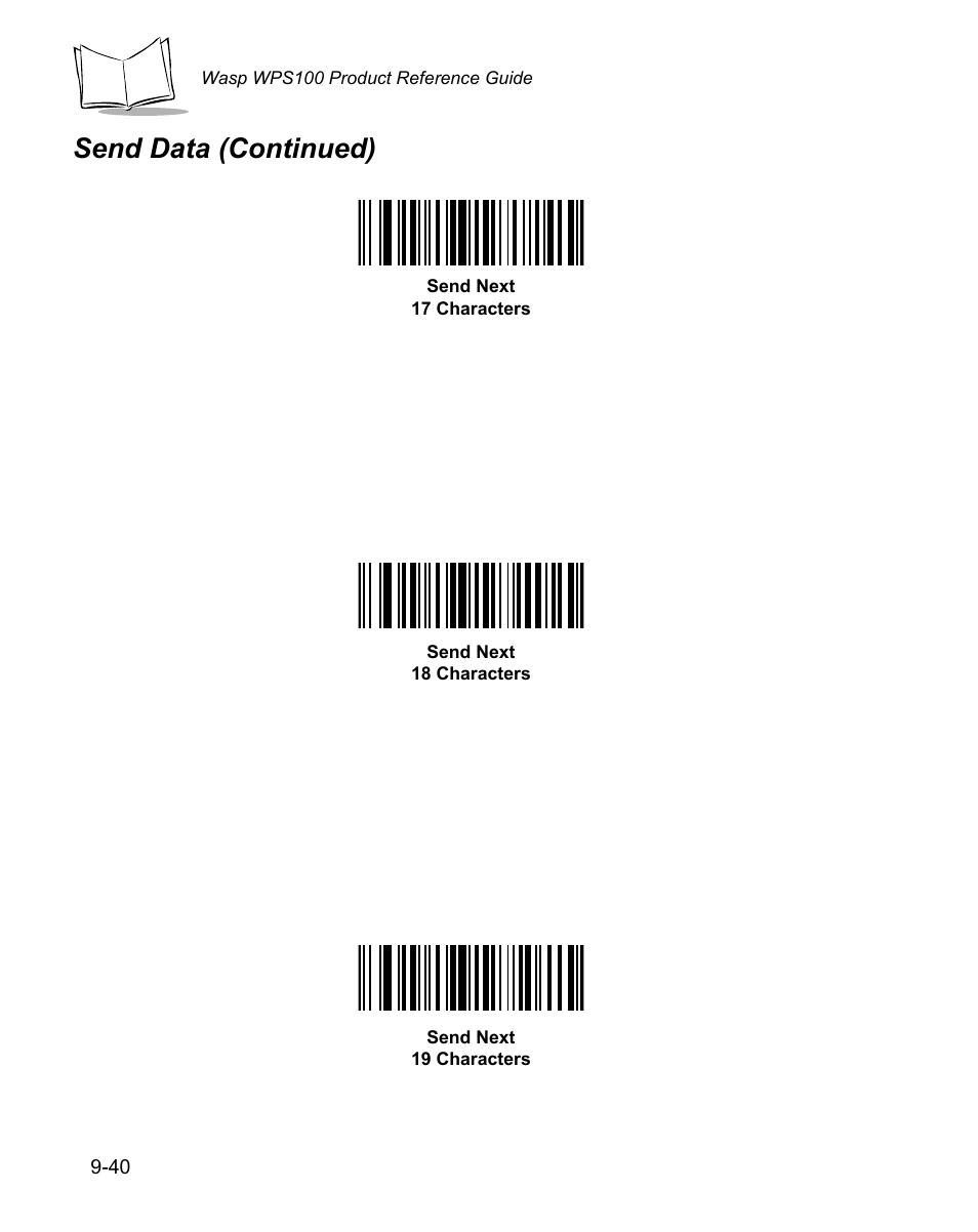 Send data (continued) | Wasp Bar Code WPS100 User Manual | Page 258 / 466