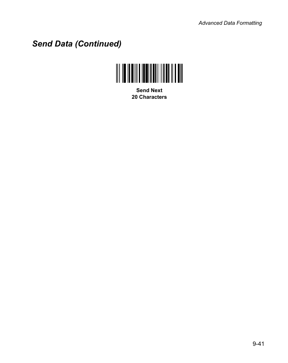 Send data (continued) | Wasp Bar Code WPS100 User Manual | Page 259 / 466