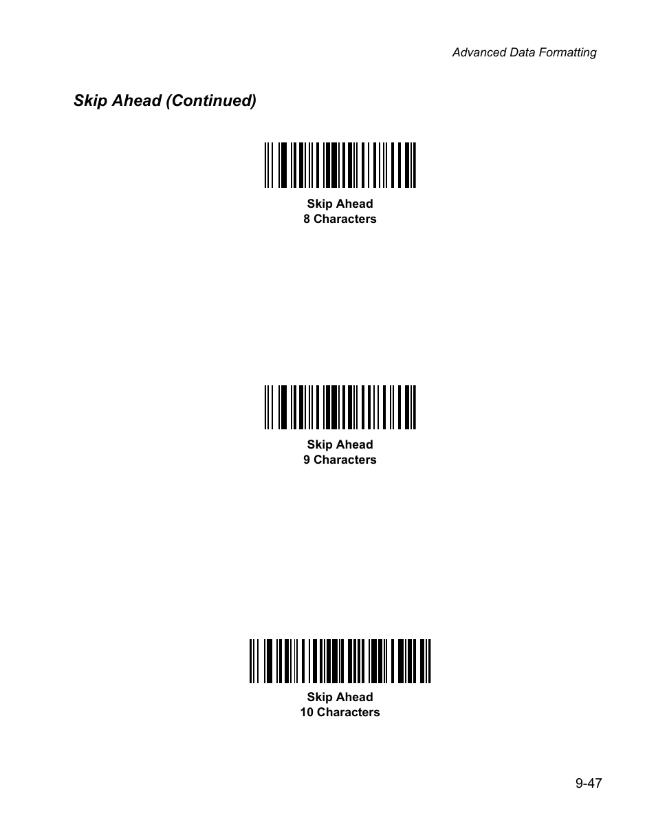 Skip ahead (continued) | Wasp Bar Code WPS100 User Manual | Page 265 / 466