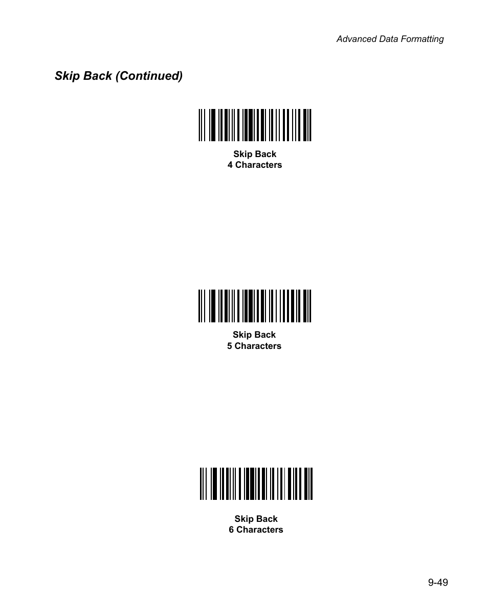 Skip back (continued) | Wasp Bar Code WPS100 User Manual | Page 267 / 466