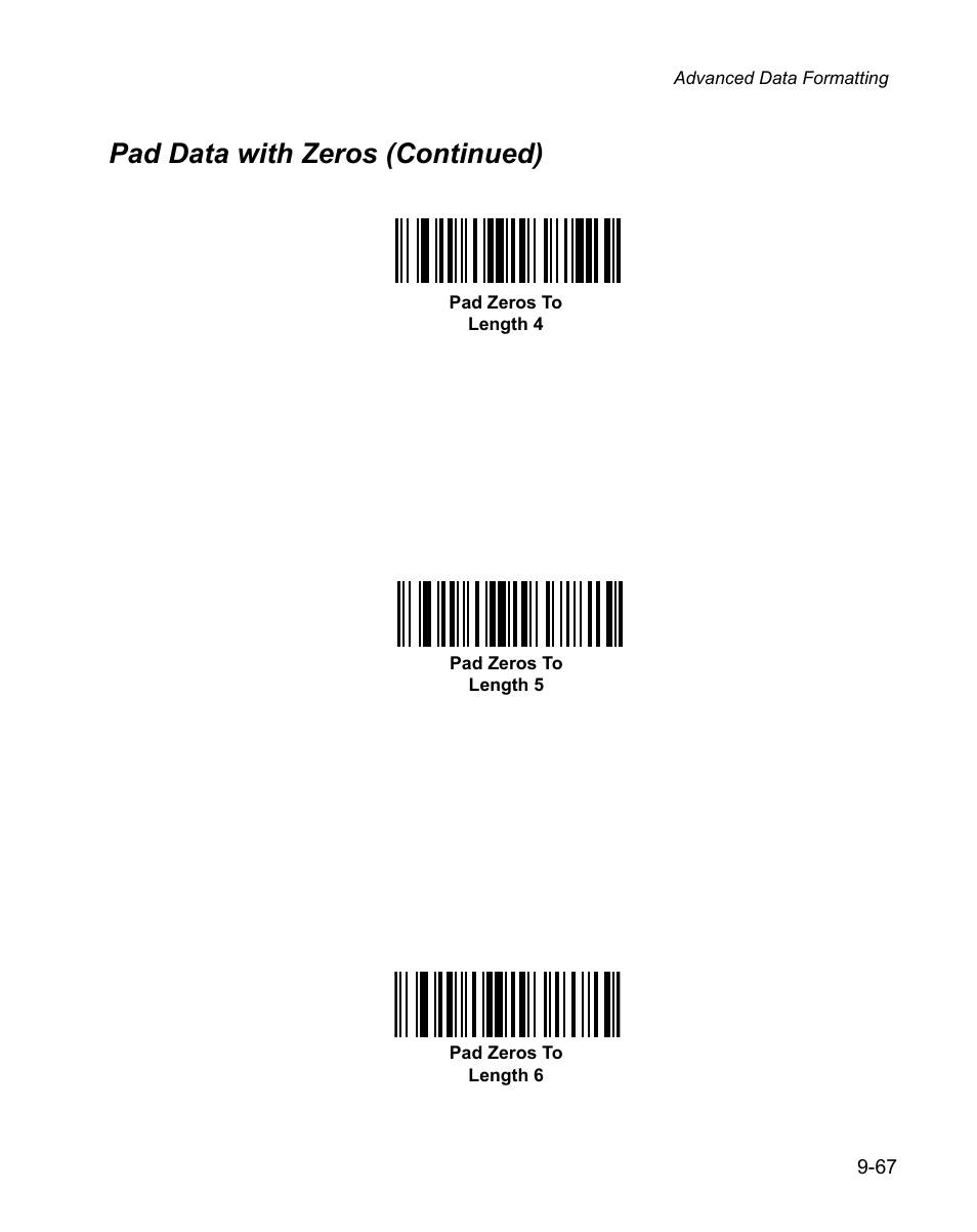 Pad data with zeros (continued) | Wasp Bar Code WPS100 User Manual | Page 285 / 466