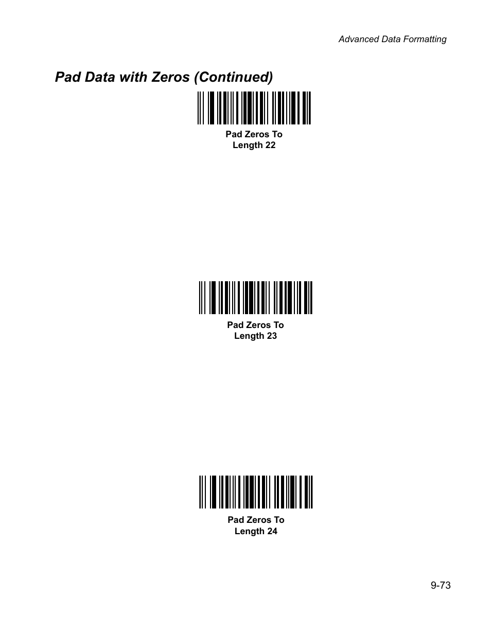 Pad data with zeros (continued) | Wasp Bar Code WPS100 User Manual | Page 291 / 466