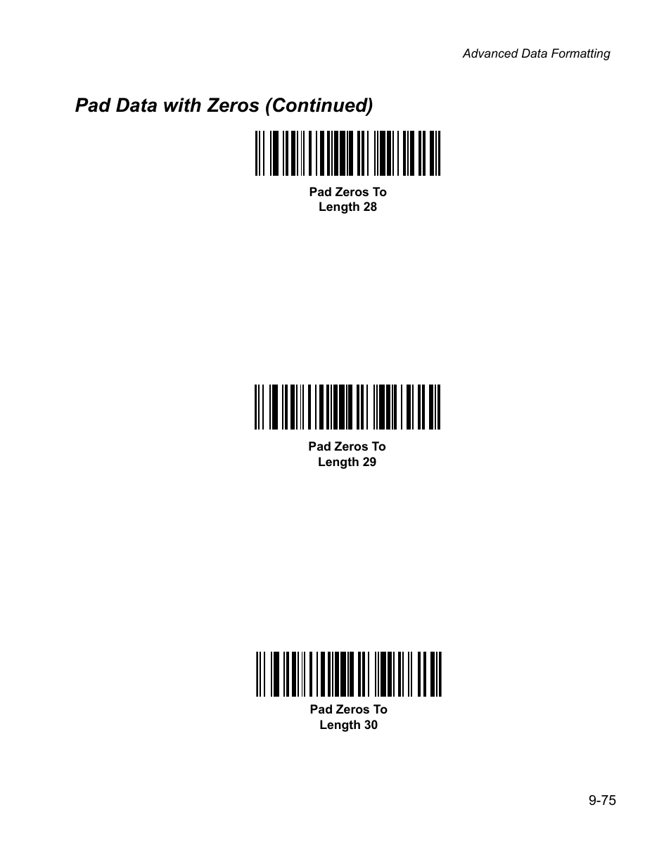 Pad data with zeros (continued) | Wasp Bar Code WPS100 User Manual | Page 293 / 466