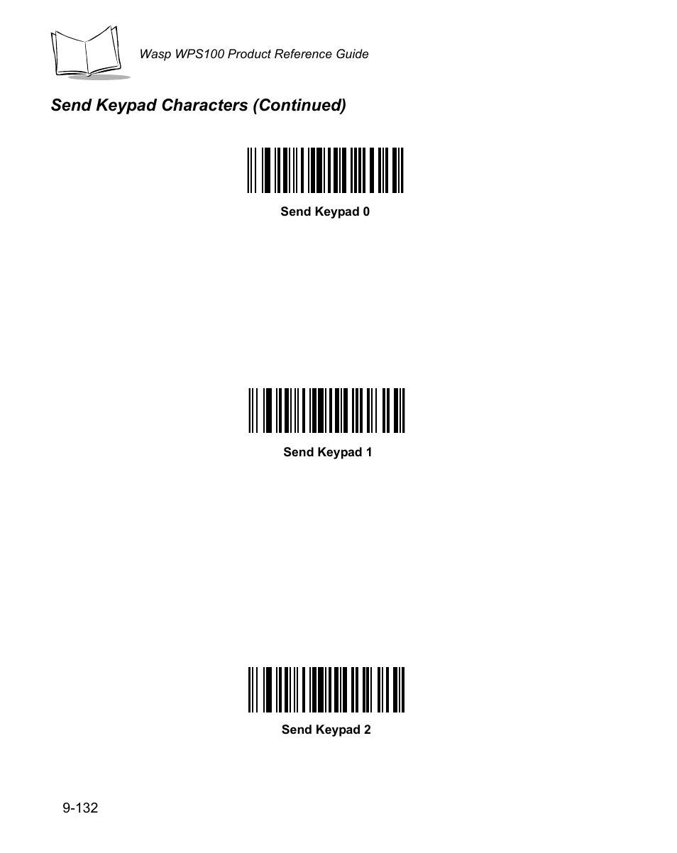 Send keypad characters (continued) | Wasp Bar Code WPS100 User Manual | Page 350 / 466