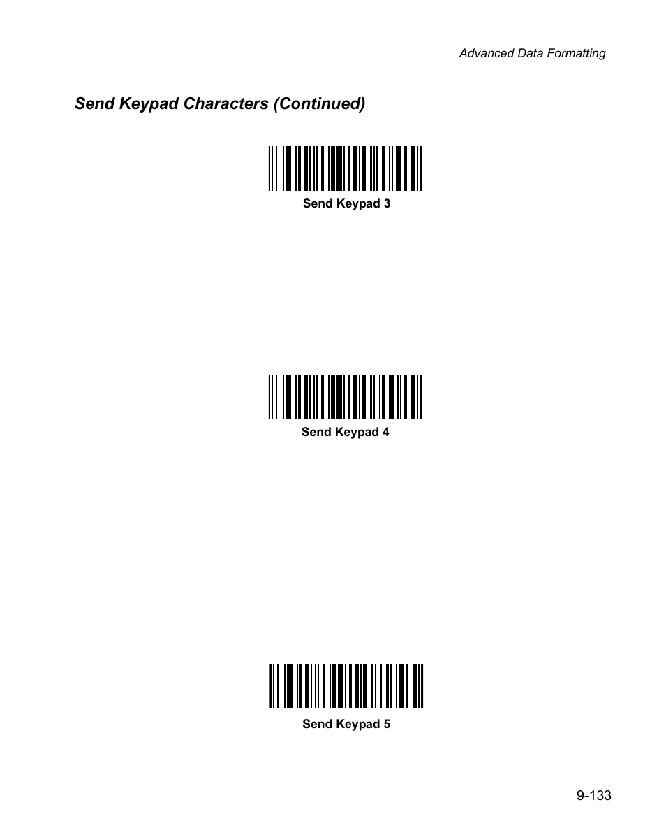 Send keypad characters (continued) | Wasp Bar Code WPS100 User Manual | Page 351 / 466