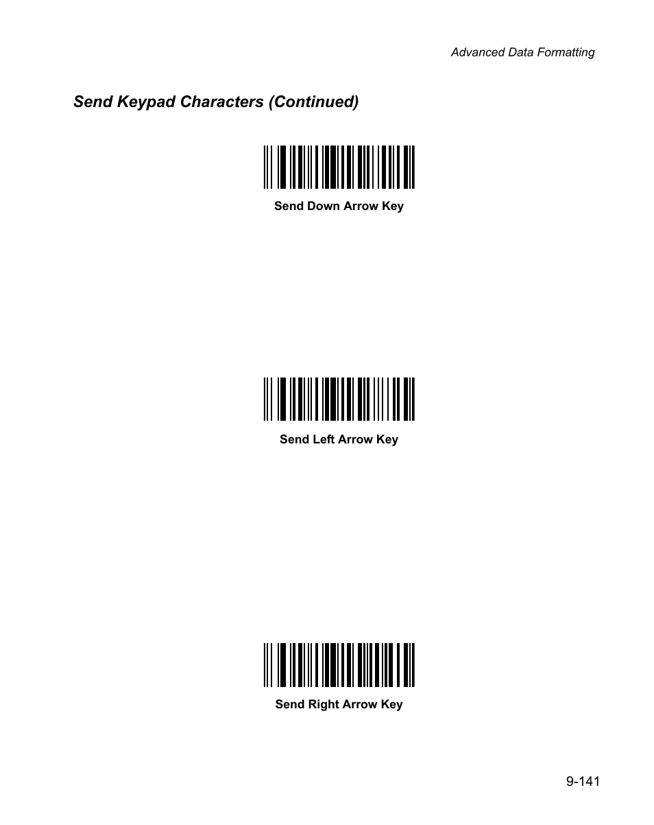Send keypad characters (continued) | Wasp Bar Code WPS100 User Manual | Page 359 / 466