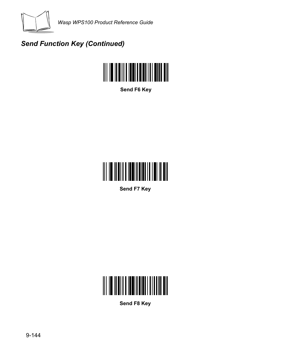 Send function key (continued) | Wasp Bar Code WPS100 User Manual | Page 362 / 466