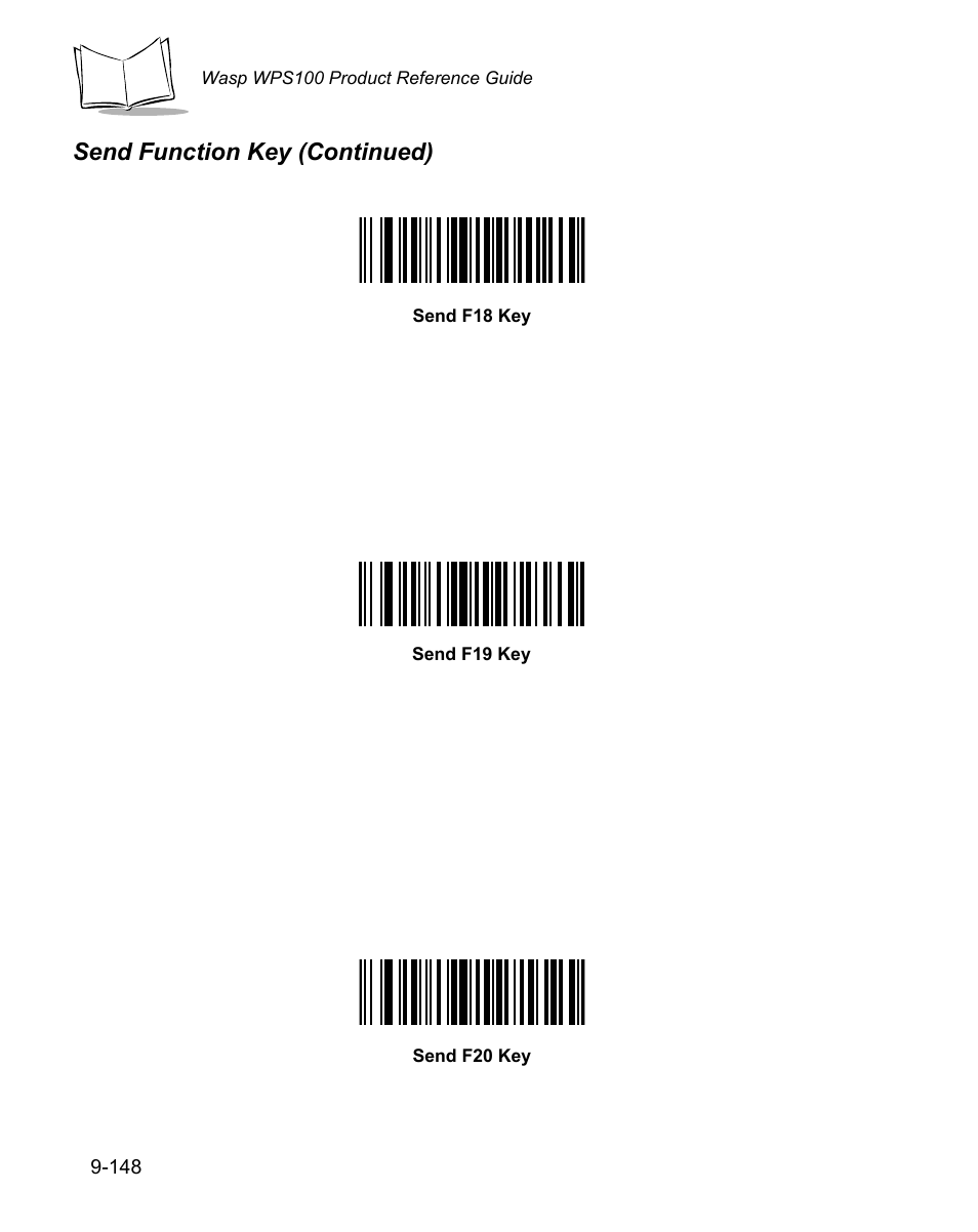 Send function key (continued) | Wasp Bar Code WPS100 User Manual | Page 366 / 466