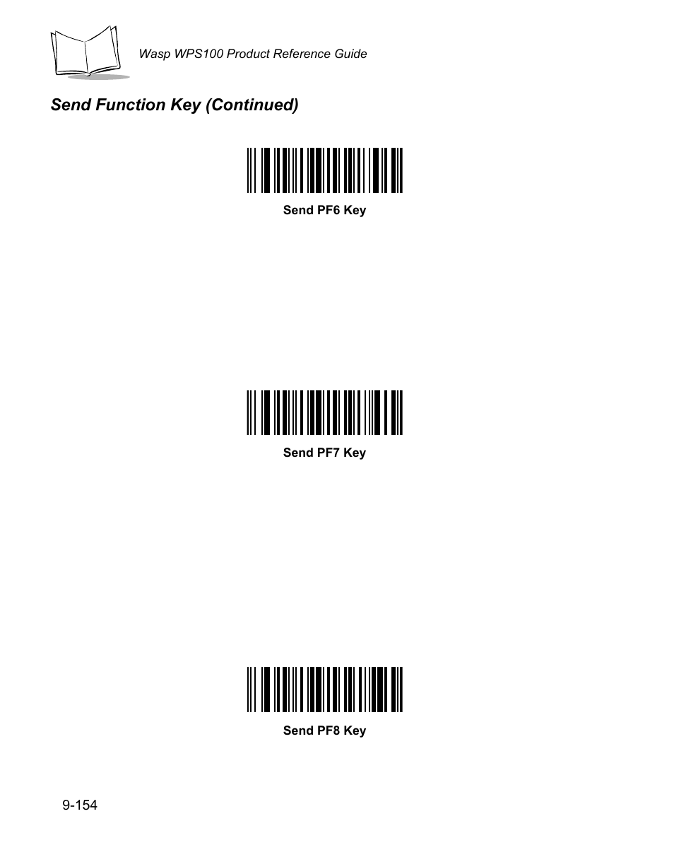 Send function key (continued) | Wasp Bar Code WPS100 User Manual | Page 372 / 466