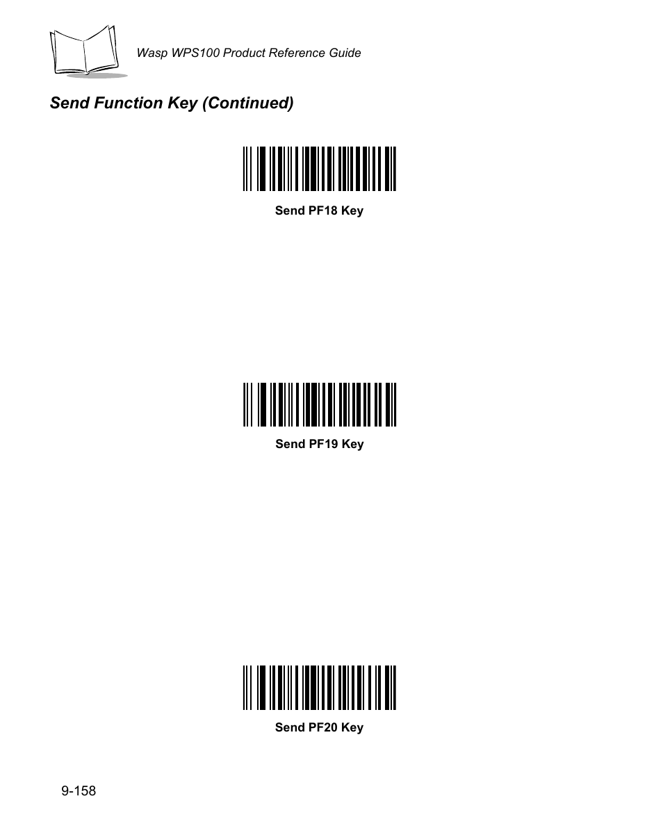 Send function key (continued) | Wasp Bar Code WPS100 User Manual | Page 376 / 466