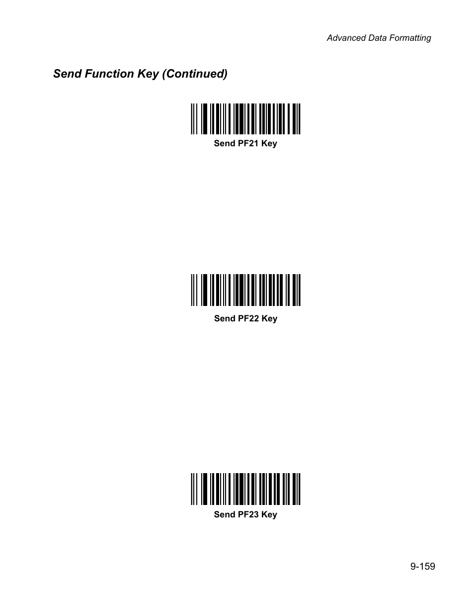 Send function key (continued) | Wasp Bar Code WPS100 User Manual | Page 377 / 466