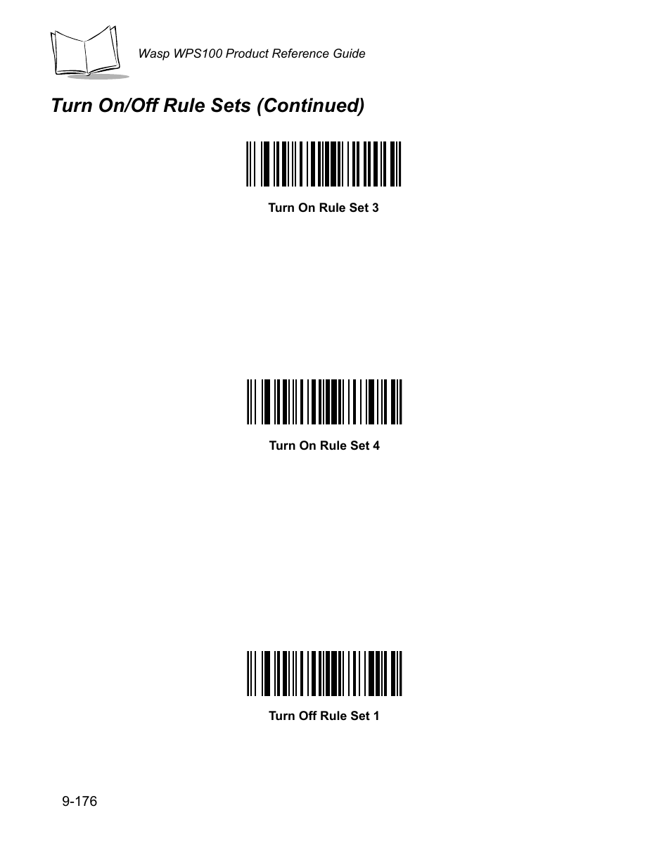 Turn on/off rule sets (continued) | Wasp Bar Code WPS100 User Manual | Page 394 / 466