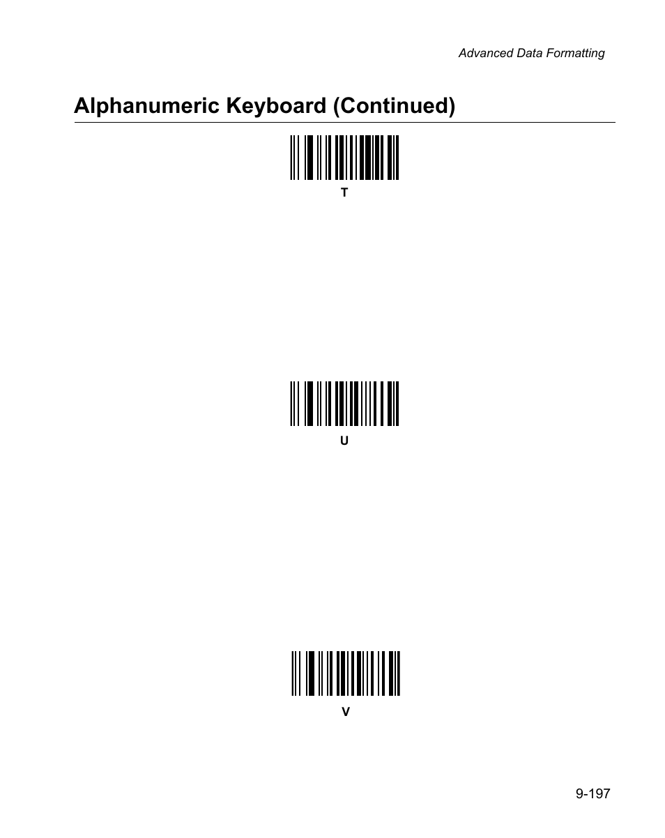 Alphanumeric keyboard (continued) | Wasp Bar Code WPS100 User Manual | Page 415 / 466