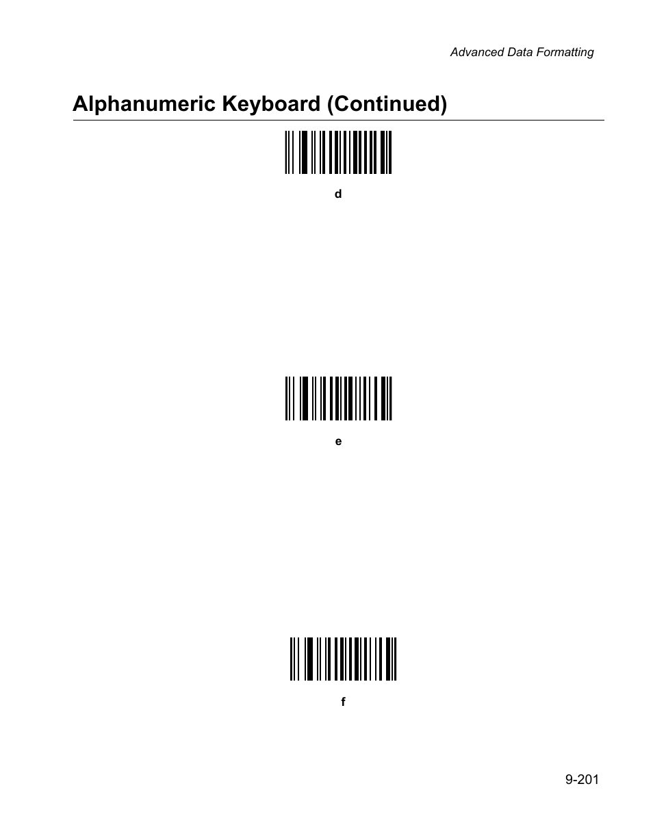 Alphanumeric keyboard (continued) | Wasp Bar Code WPS100 User Manual | Page 419 / 466