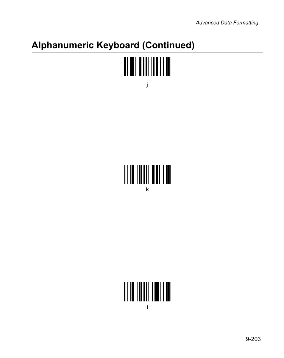 Alphanumeric keyboard (continued) | Wasp Bar Code WPS100 User Manual | Page 421 / 466