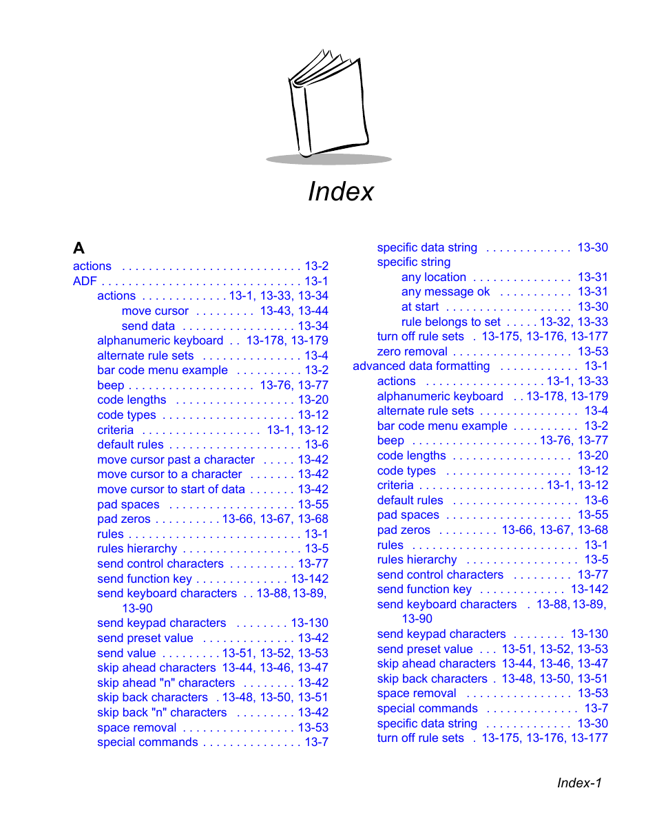 Index | Wasp Bar Code WPS100 User Manual | Page 461 / 466