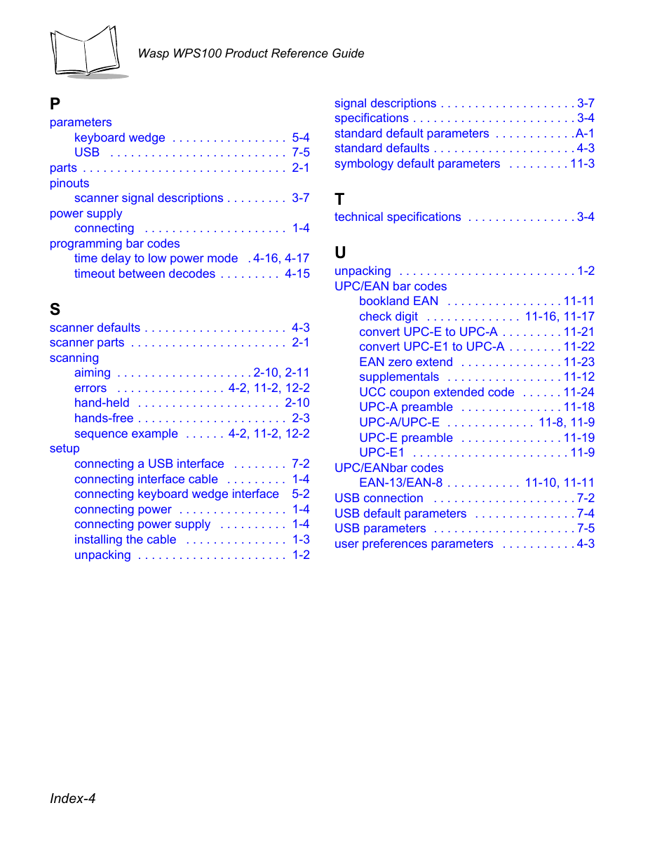 Wasp Bar Code WPS100 User Manual | Page 464 / 466