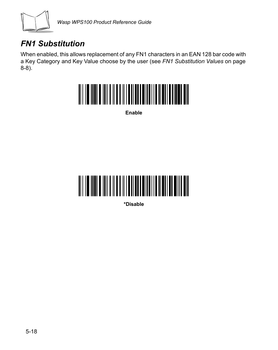 Fn1 substitution, Fn1 substitution -18 | Wasp Bar Code WPS100 User Manual | Page 76 / 466