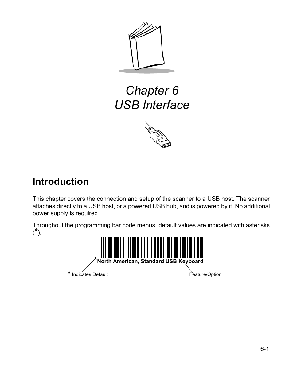 Chapter 6 usb interface, Introduction, Chapter 6. usb interface | Introduction -1, Chapter 6, usb interface, Covers | Wasp Bar Code WPS100 User Manual | Page 93 / 466