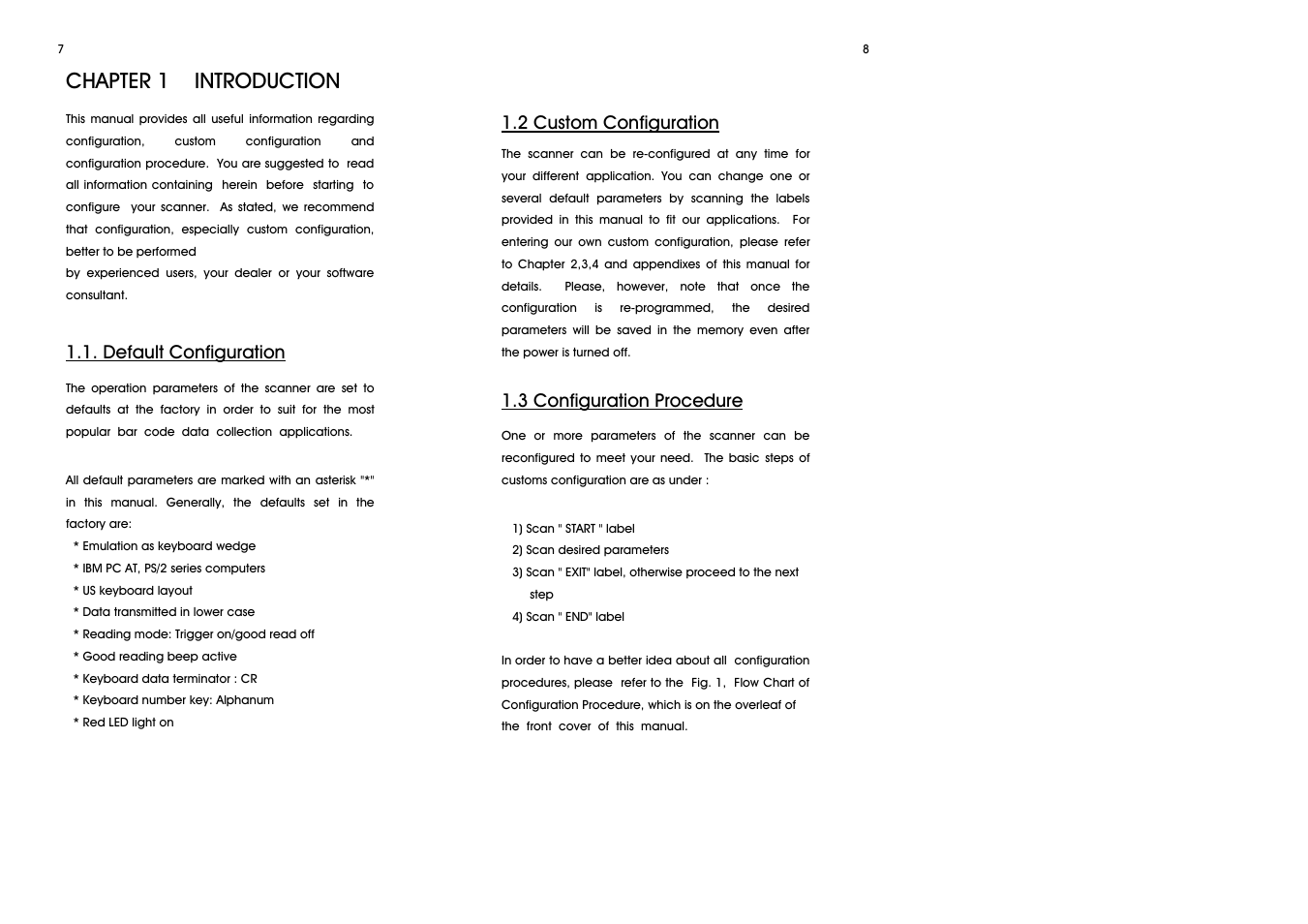 Chapter 1 introduction | Wasp Bar Code CCD - 80SIR User Manual | Page 8 / 24