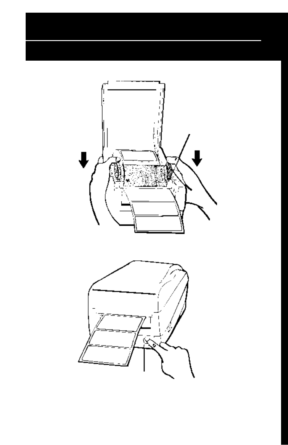 Quick setup guide, Loading the media | Wasp Bar Code W-300 User Manual | Page 17 / 32