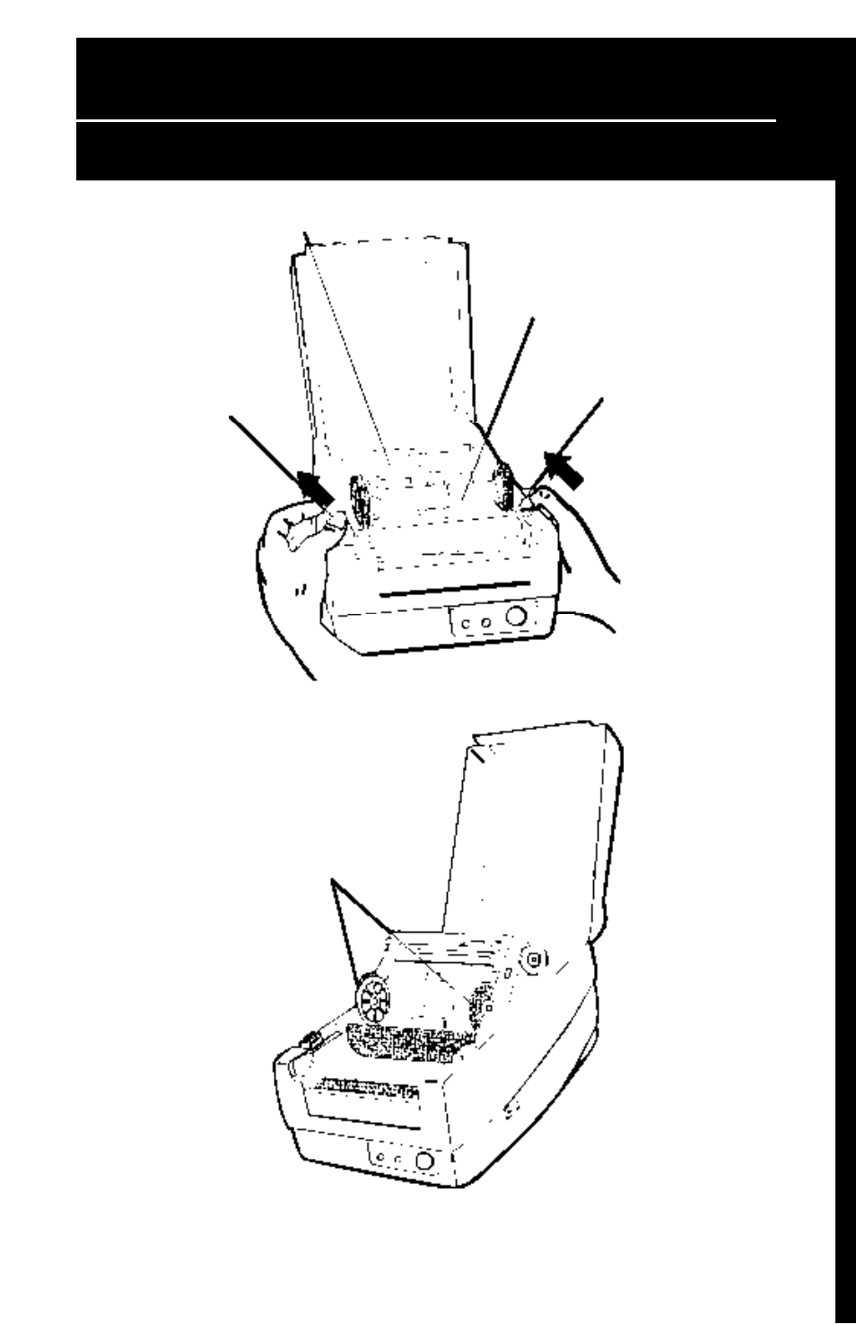 Quick setup guide, 5loading the ribbon, Loading the ribbon | Wasp Bar Code W-300 User Manual | Page 9 / 32