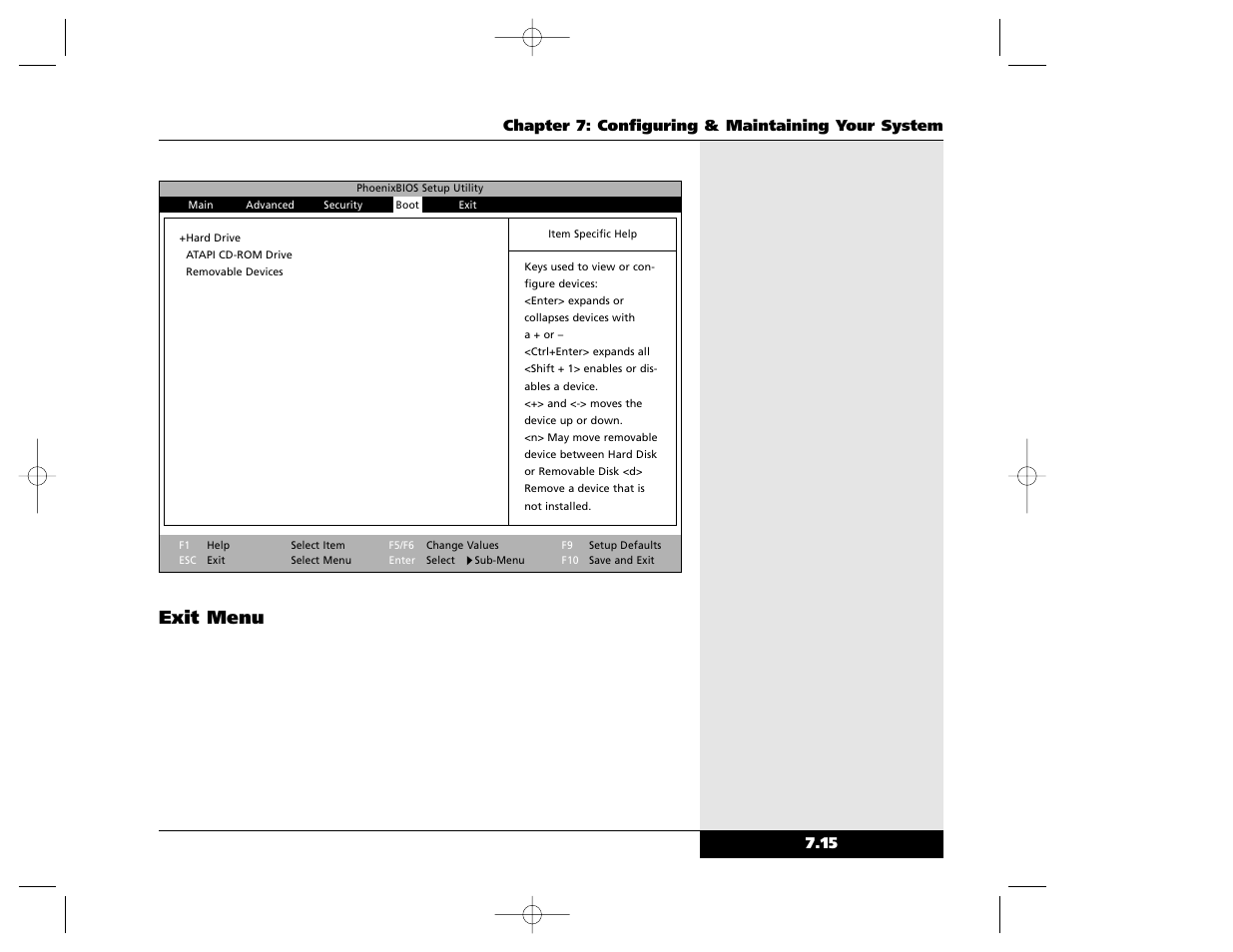 Exit menu | Winbook X Series X2 User Manual | Page 122 / 188