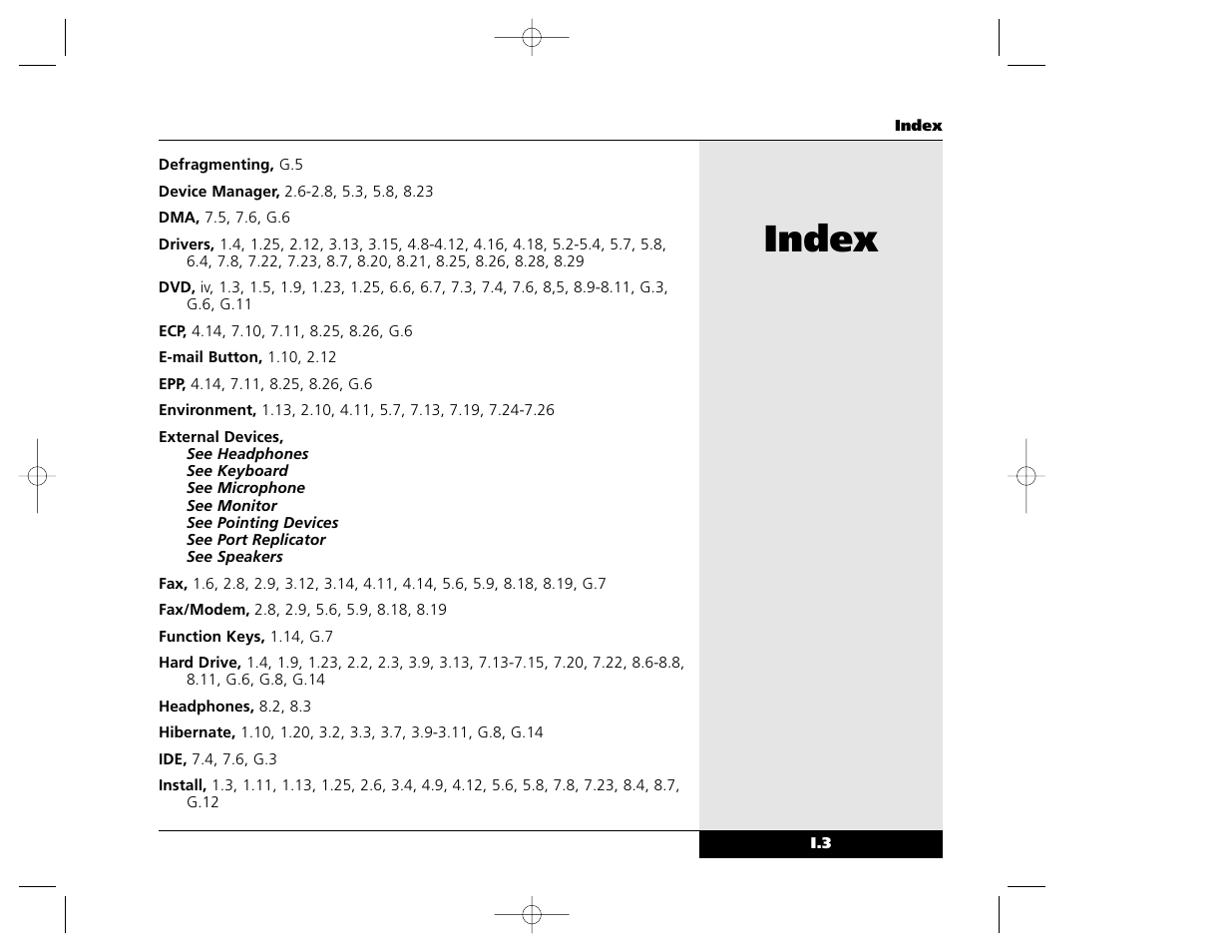 Index | Winbook X Series X2 User Manual | Page 183 / 188