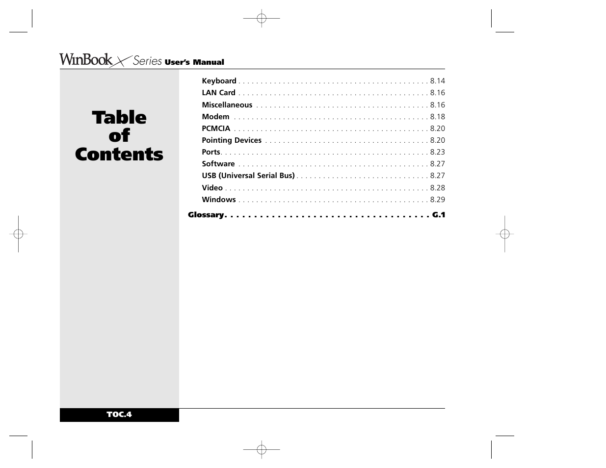 Winbook X Series X2 User Manual | Page 4 / 188