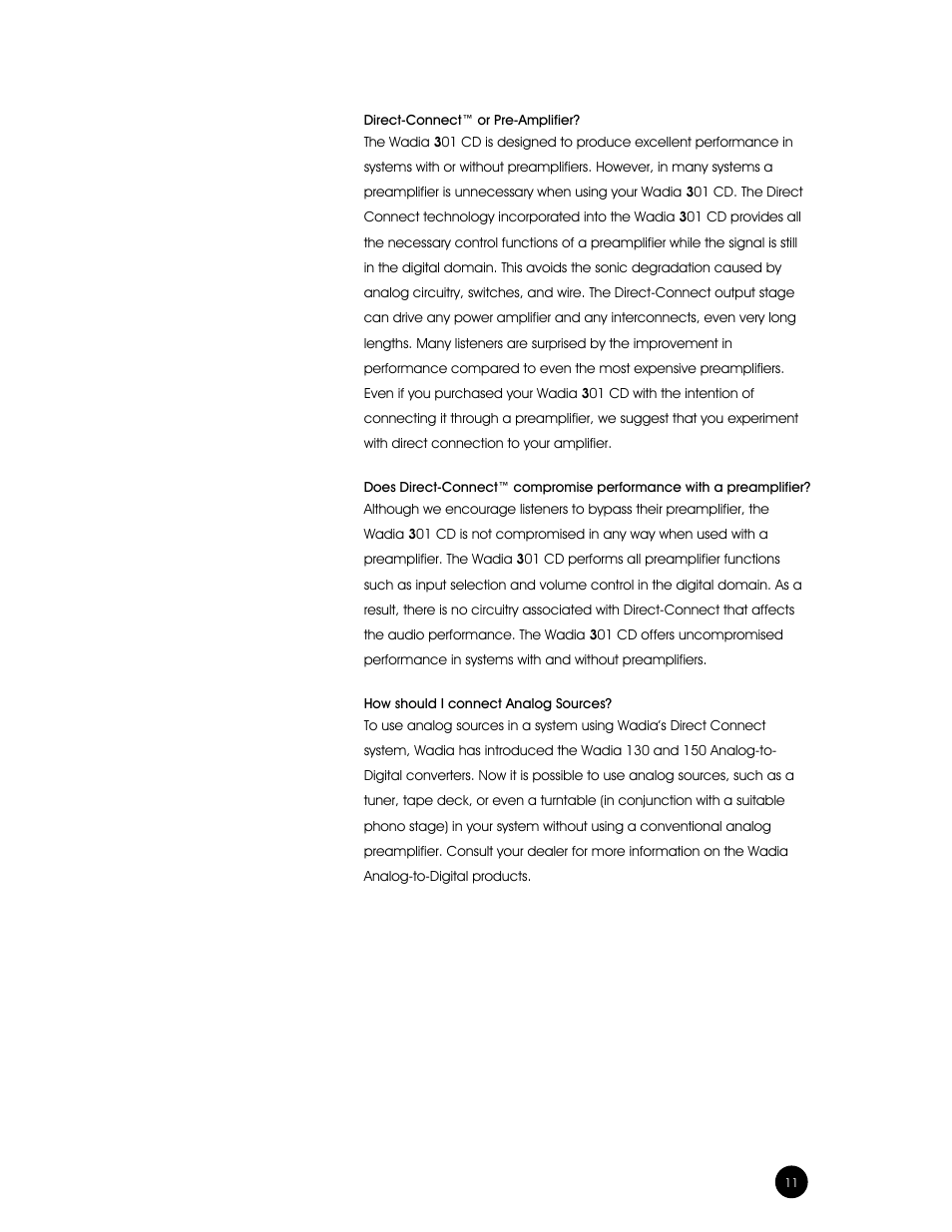 Wadia Digital Wadia 3301 User Manual | Page 11 / 24