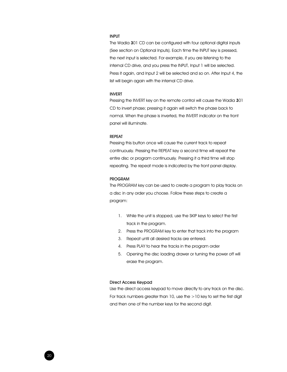 Wadia Digital Wadia 3301 User Manual | Page 20 / 24
