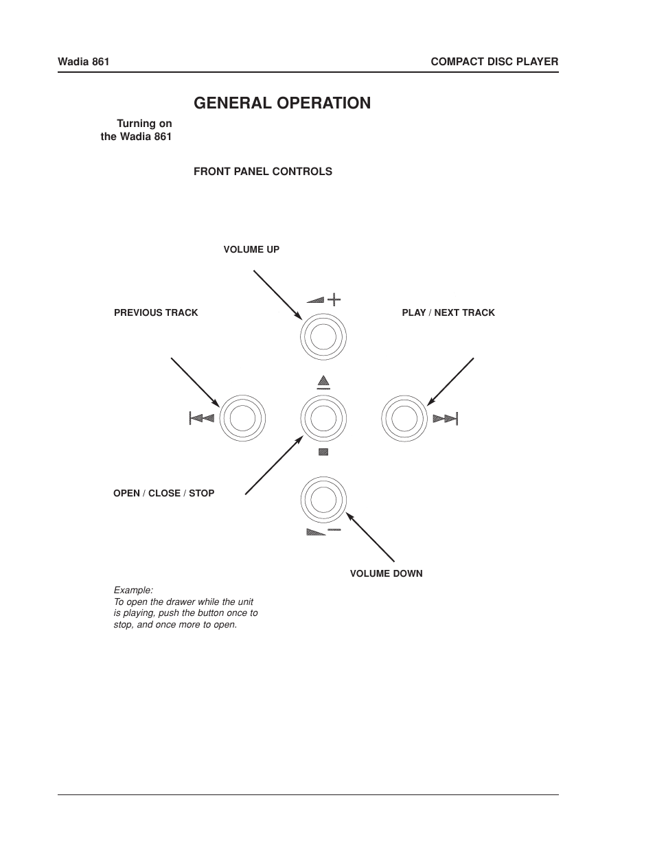 General operation | Wadia Digital 861 User Manual | Page 8 / 21