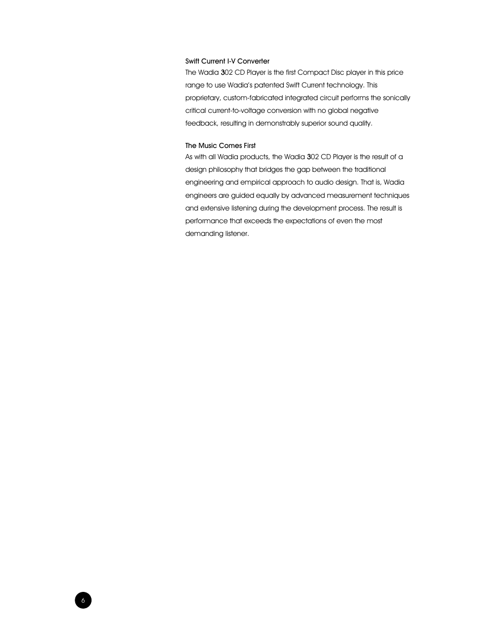 Wadia Digital 302 User Manual | Page 6 / 24