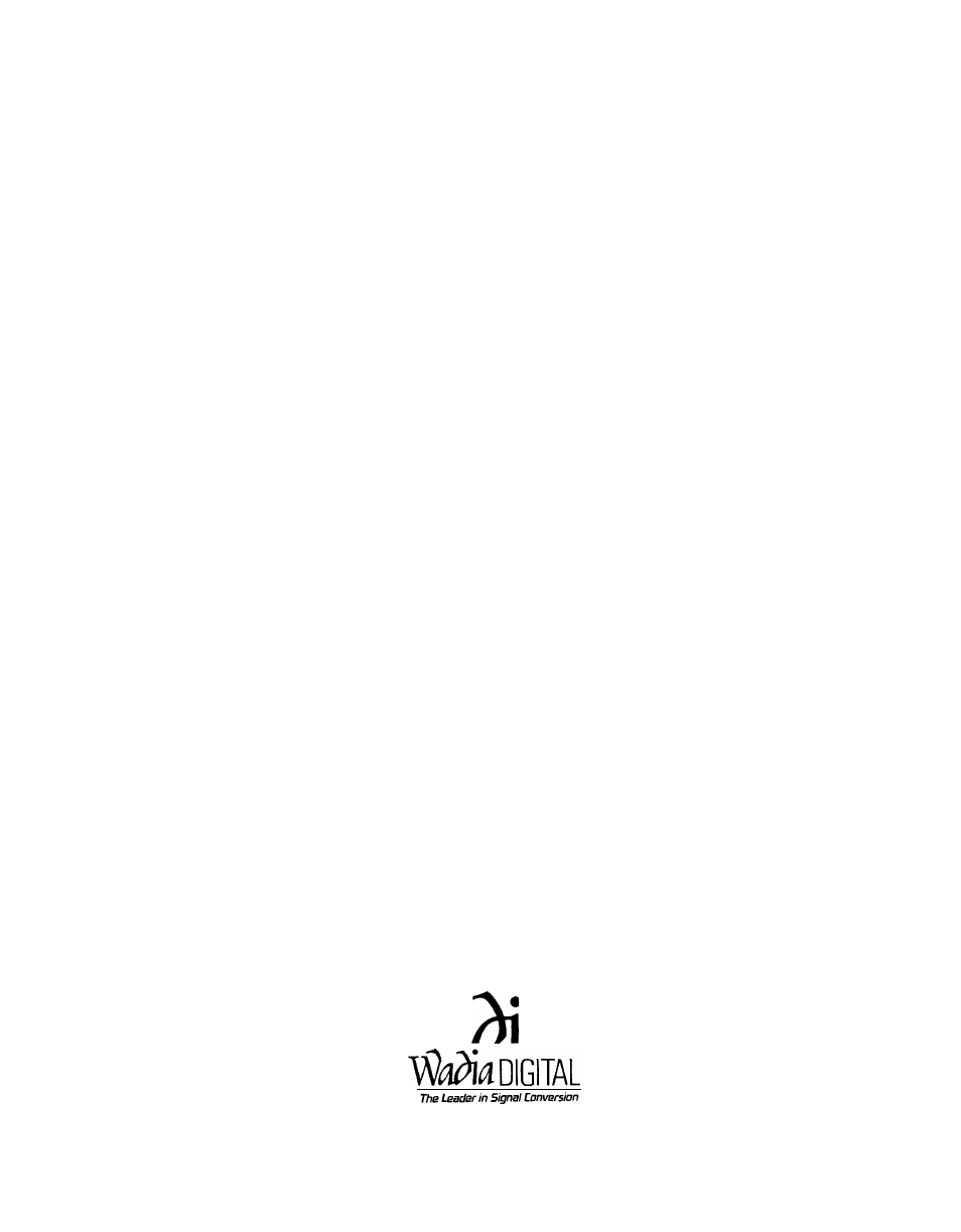 Wadia Digital DECODING COMPUTER User Manual | Page 24 / 24