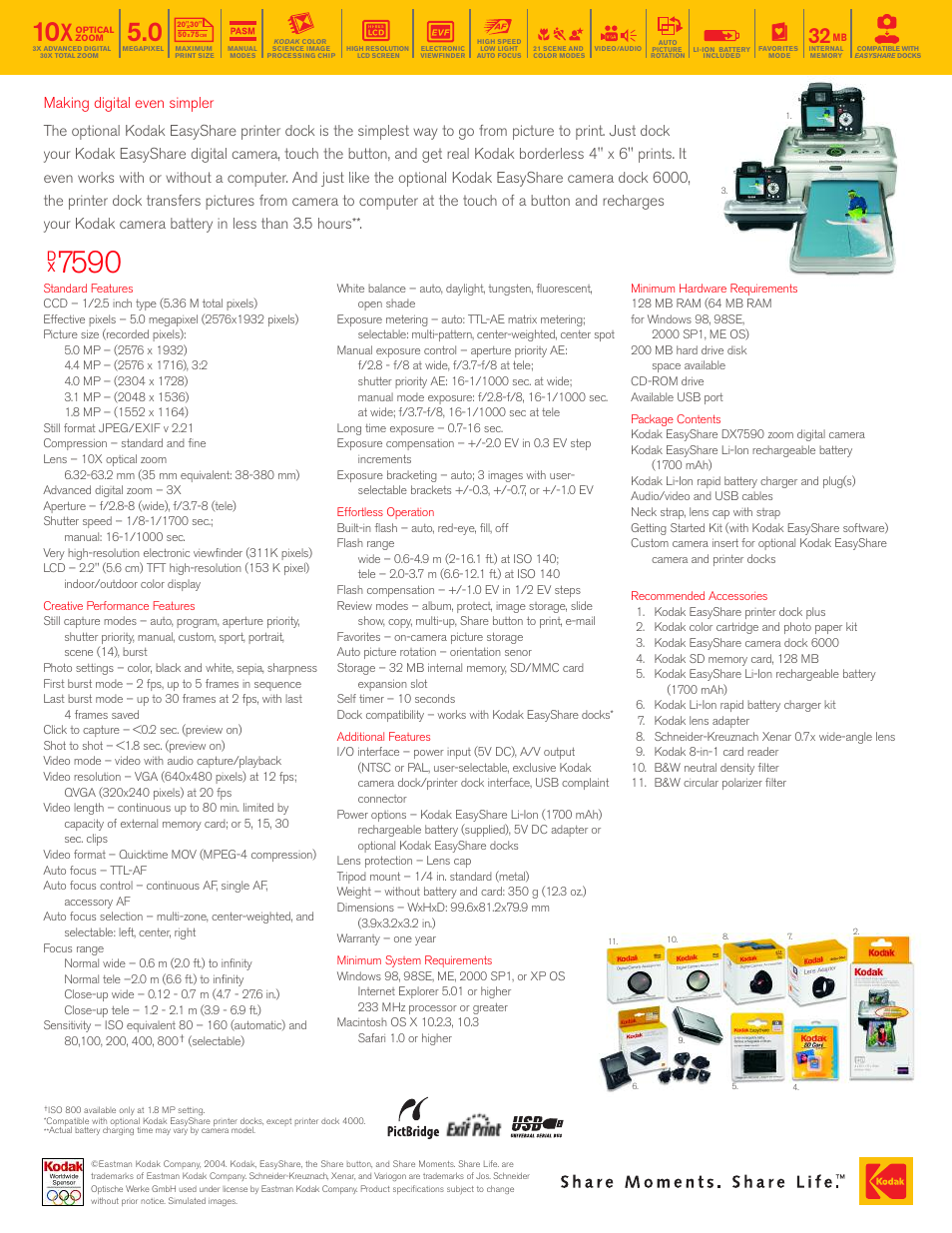 Water Heater Innovations EasyShare Zoom Digital Camera DX7590 User Manual | Page 3 / 3