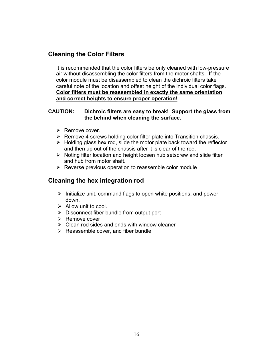 Wybron Transition Optic User Manual | Page 16 / 19