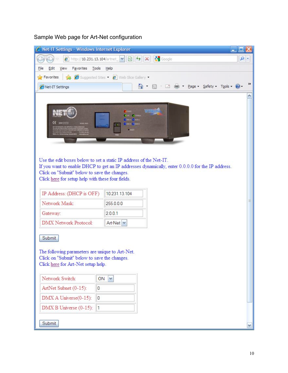 Wybron NET IT PS600 User Manual | Page 10 / 26