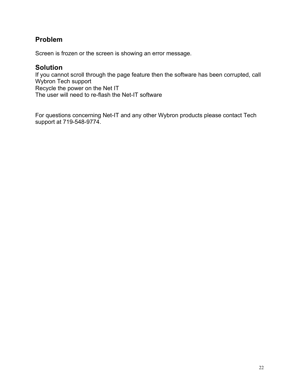 Wybron NET IT PS600 User Manual | Page 22 / 26