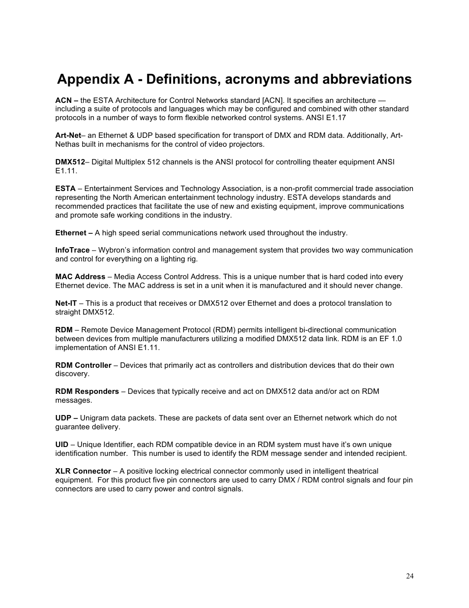 Wybron NET IT PS600 User Manual | Page 24 / 26