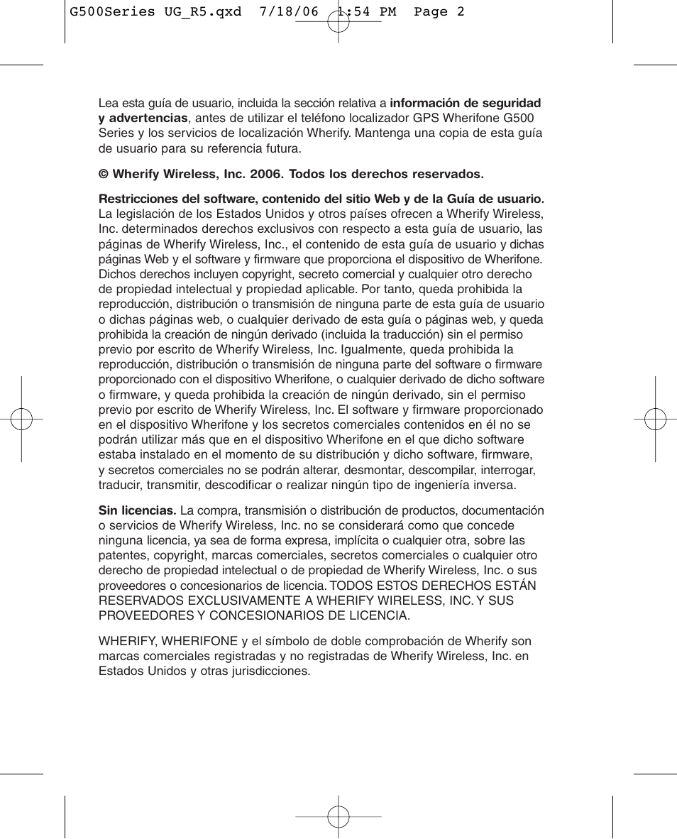 Wherify Wireless Wherifone G500 Series User Manual | Page 100 / 148