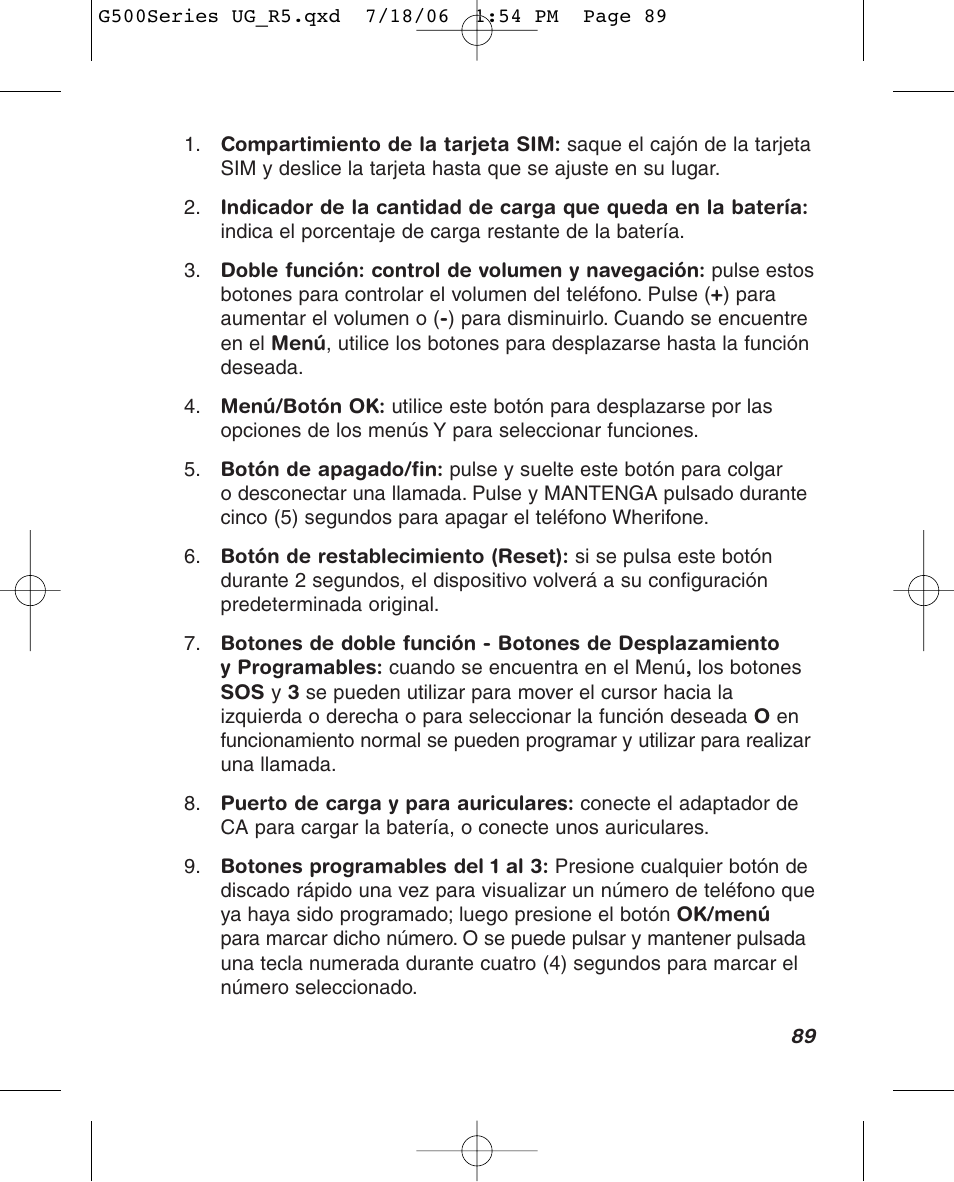 Wherify Wireless Wherifone G500 Series User Manual | Page 107 / 148