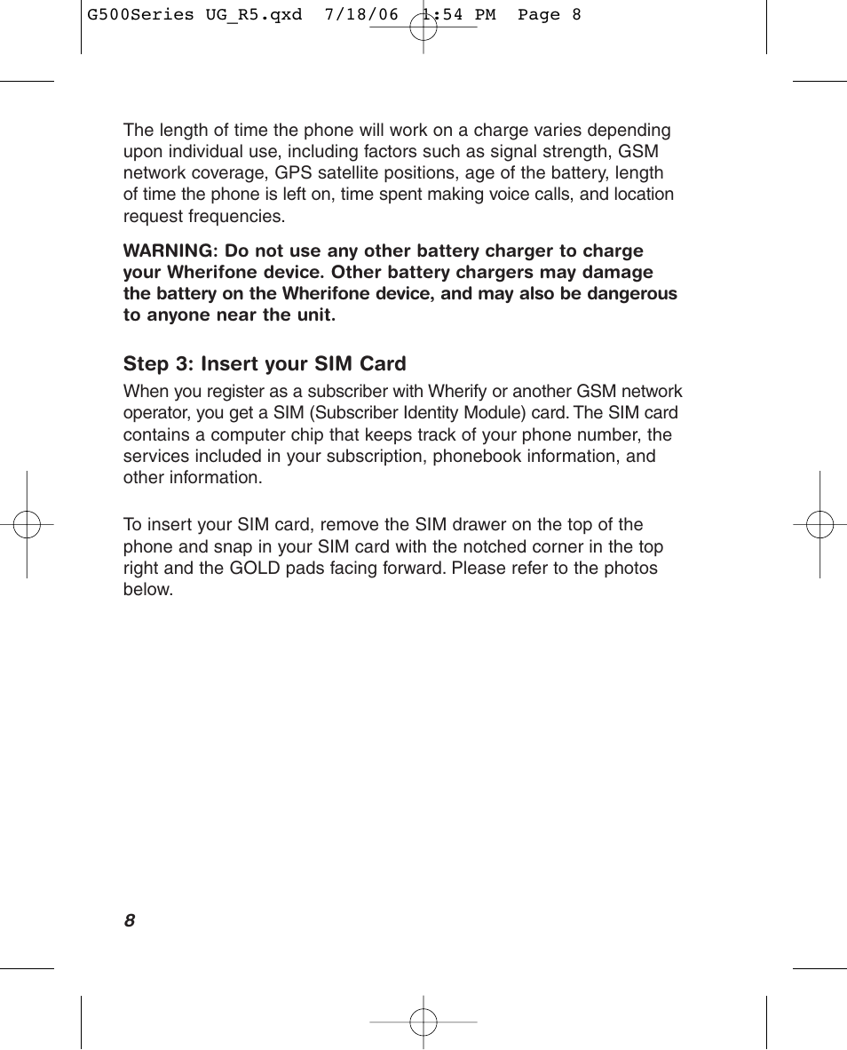 Wherify Wireless Wherifone G500 Series User Manual | Page 14 / 148