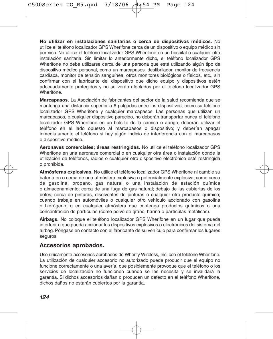 Wherify Wireless Wherifone G500 Series User Manual | Page 142 / 148